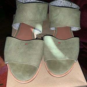 Olive ankle wrap sandals